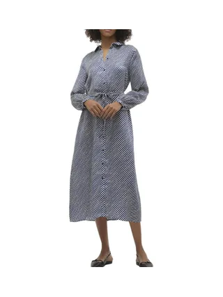 Robe Bleu à Rayures Femme Vero Moda Izel 1