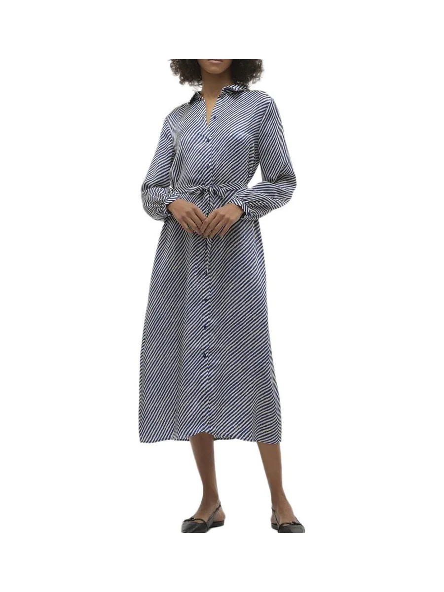 Robe Bleu à Rayures Femme Vero Moda Izel 2