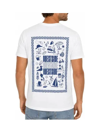 T-shirt Blanc/Bleu Mixte Espace Des Marques Souvenir 2