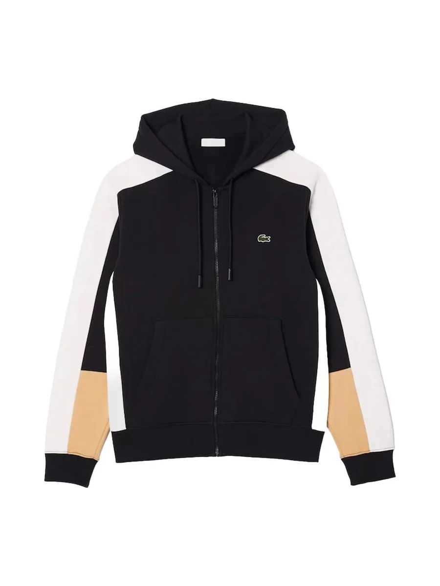 Sweat Noir Homme Lacoste Colorblock Hoodie 4