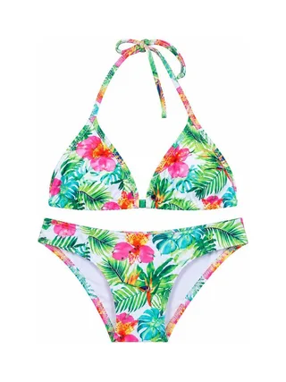 Maillot de bain Blanc/Vert/Rose Fille Lagon Bleu Trones 1