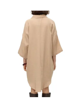 Robe Chemise Beige Femme Vero Moda Natali 2