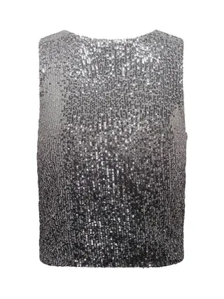 Top Sequins Gris Argent Femme JDY Milo 2