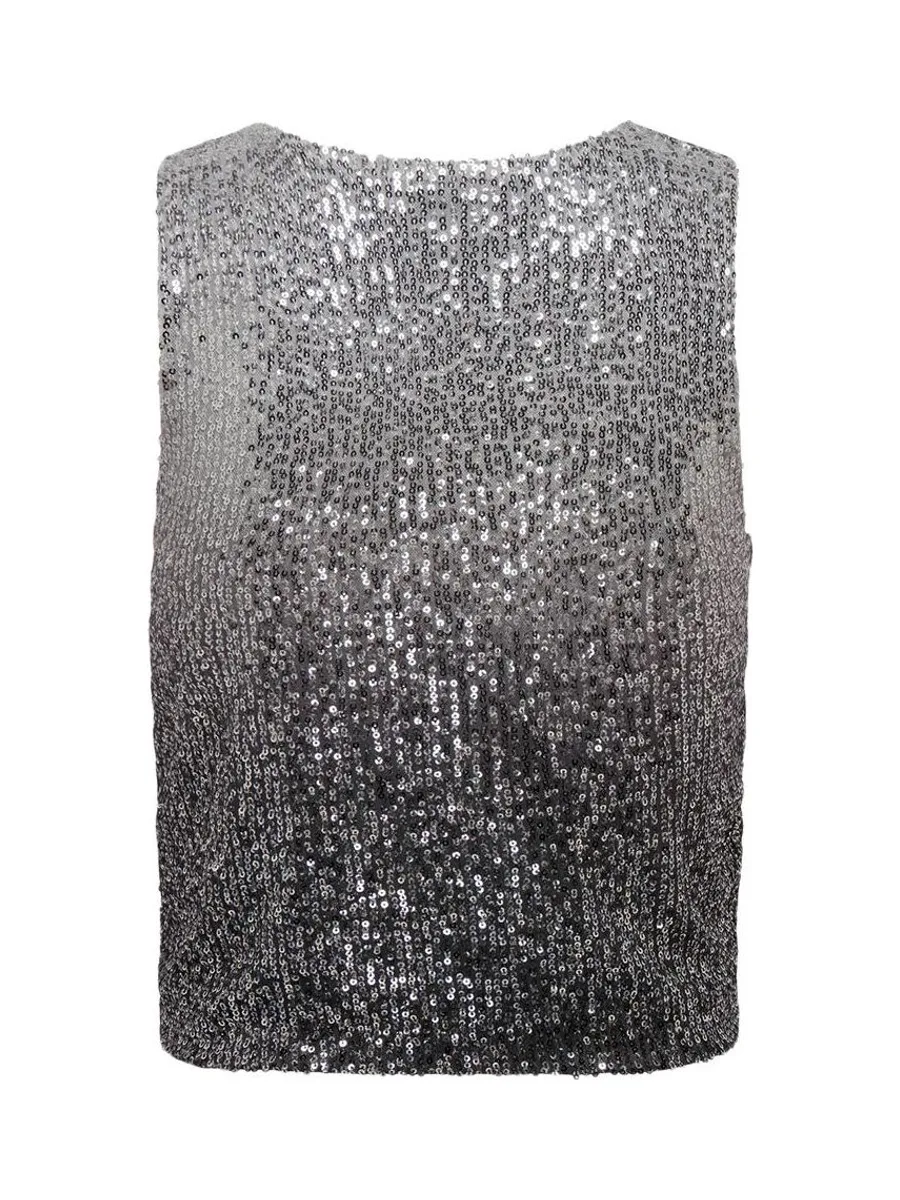 Top Sequins Gris Argent Femme JDY Milo 3