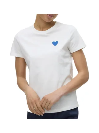 T-shirt Blanc Femme Vero Moda Silja Francis 1