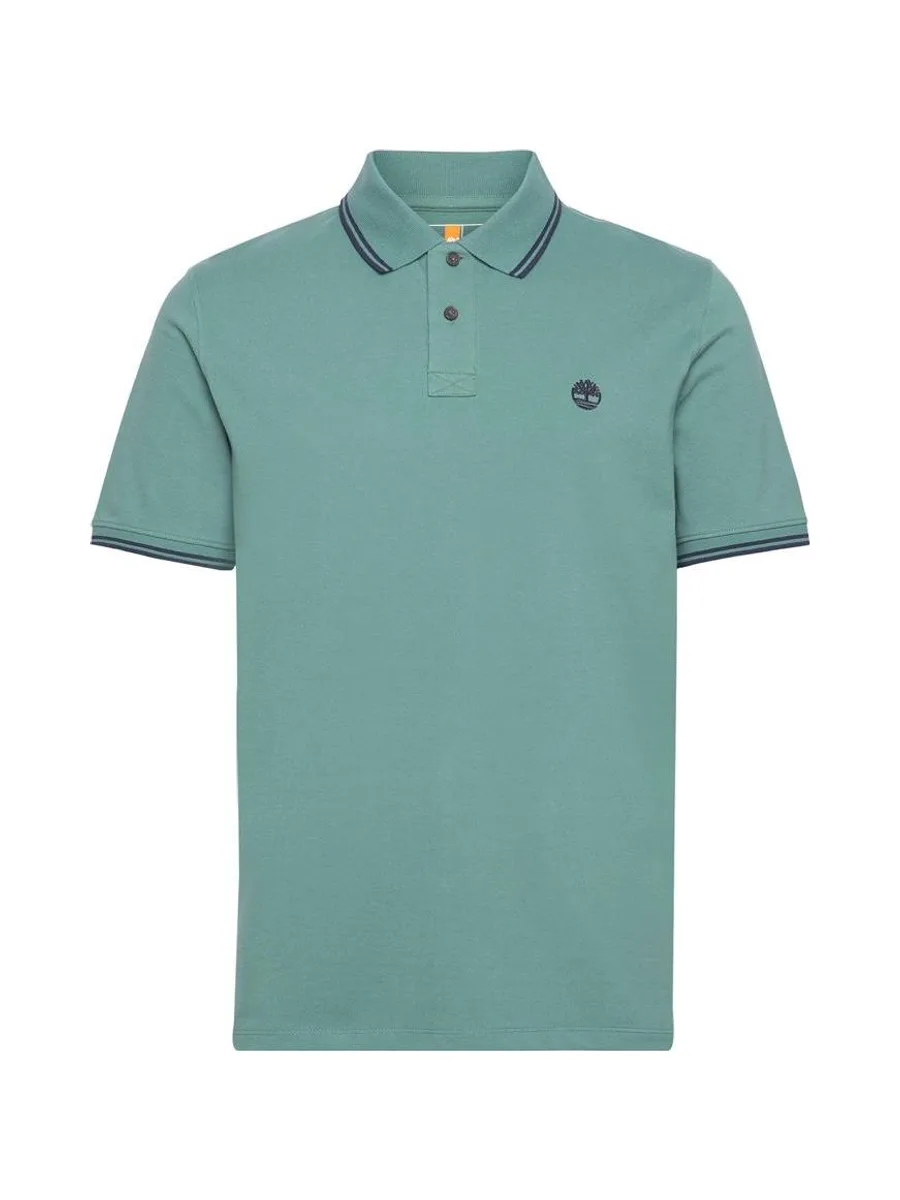 Polo Vert Foncé Homme Timberland Oxford 2