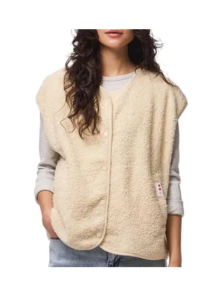 Gilet sans manche Beige Femme Pieces Katty 1
