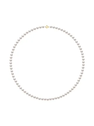 Collier Véritables Perles Akoya Rondes 5-6 mm — Or Jaune 750 Millièmes — 42 cm 1
