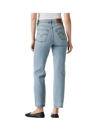 Jean Bleu Clair Femme Levi's Ribcage Straight Ankle Med 72693 2