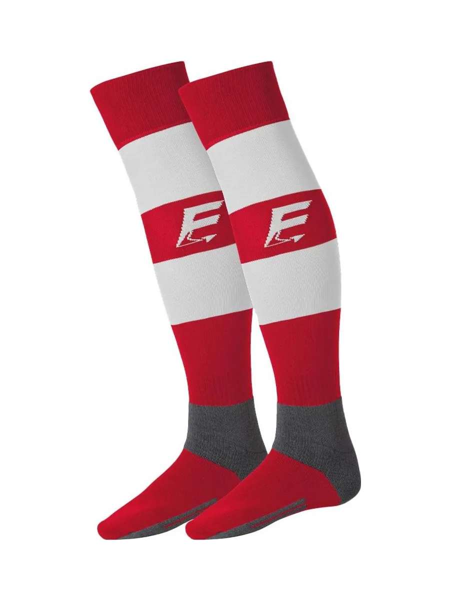 Chaussettes de rugby Rouge/Blanche RAYEES Force XV 2