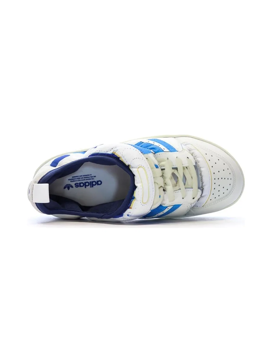 Baskets Blanches/Bleu Homme Adidas Puffylette 4