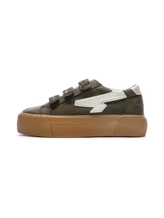 Baskets Kaki Plateforme Femme Kaporal Clovia 1