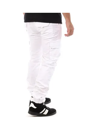 Pantalon Cargo Blanc Homme Paname Brothers Carlos 2