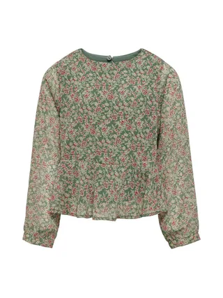 Blouse Fluide Vert/Rouge Fille Kids ONLY Kogdora 1