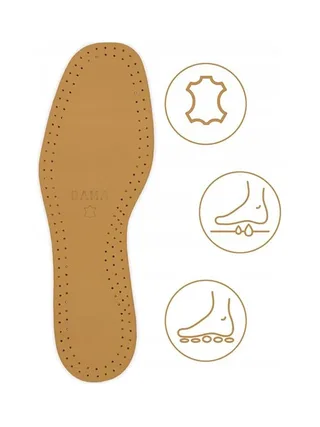 Semelles Intérieures Bama en Cuir Véritable et Charbon Actif 2