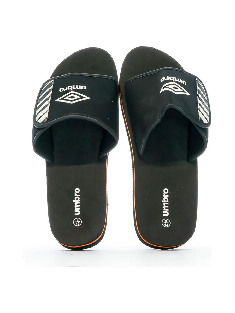 Claquettes Noir/Orange Homme Umbro Remo 3