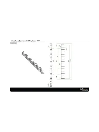 Cable Organizer 6ft Vertical D-Ring 9