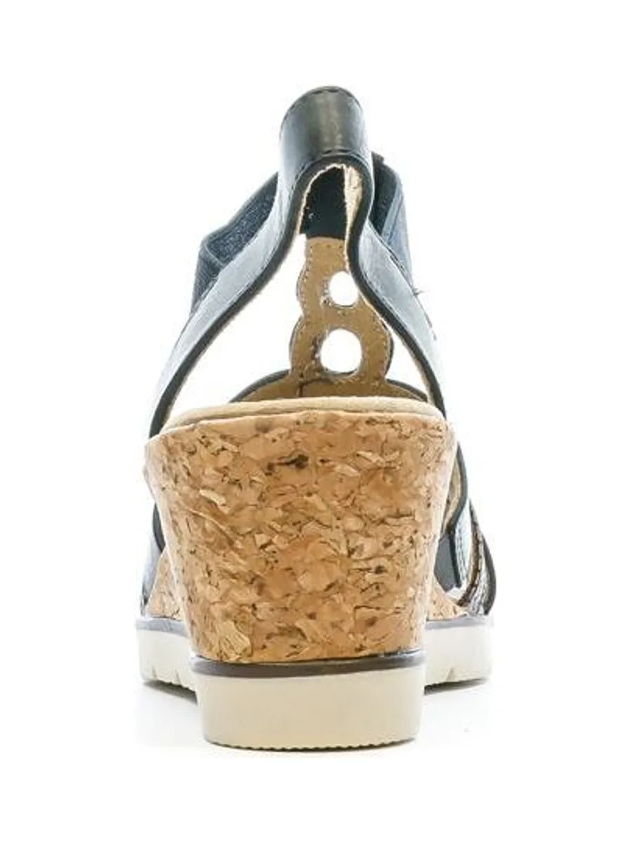 Sandales compensées Bleu Femme Relife Jinkat 4