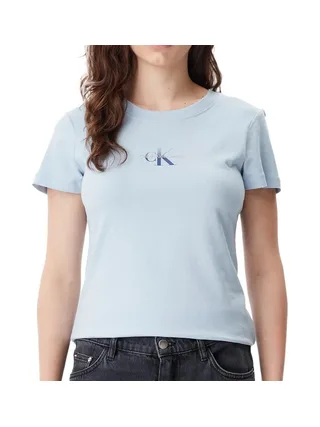 T-shirt Bleu Femme Calvin Klein Jeans Gradient 1