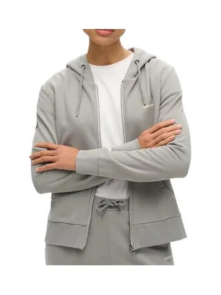 Sweat Gris Femme Superdry Plain Zip Hood 1