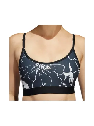 Brassière Imprimé Noir/Blanc Femme Adidas Floral 1