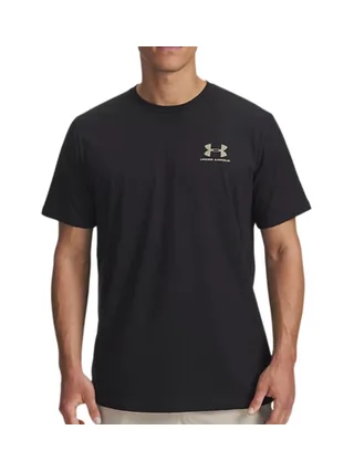 T-shirt Noir/Doré Homme Under Armour Left Chest 1