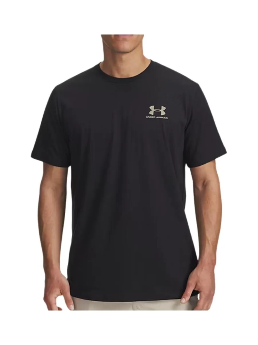 T-shirt Noir/Doré Homme Under Armour Left Chest 1