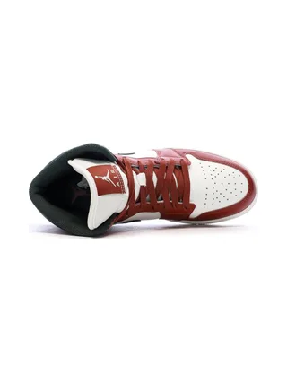 Air Jordan 1 Mid Blanche/Rouge/Noire Homme Nike 4