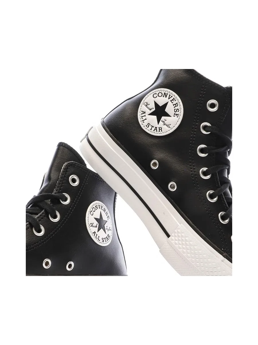 Baskets Noires Converse Femme Chuck Taylor All Star Lift 7