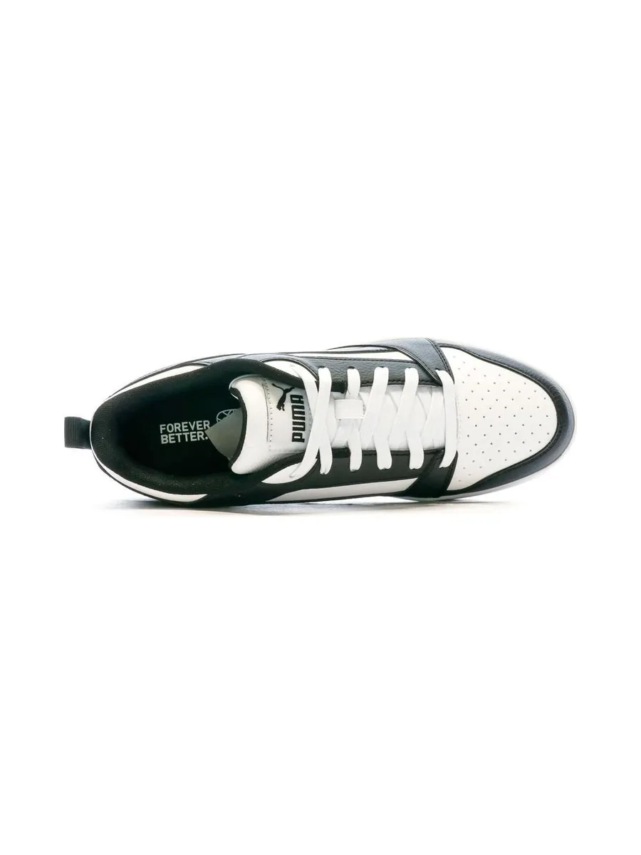 Baskets Noires/Blanches Homme Puma Rebound V6 Low 5