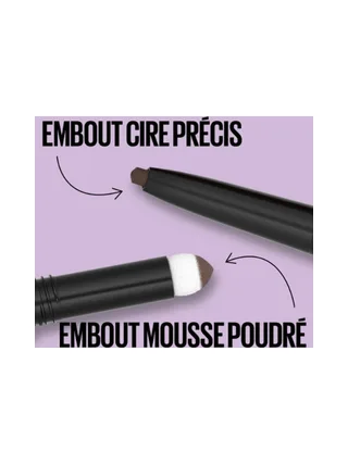 Crayon à Sourcils Double Embout Express Brow Satin Duo Maybelline New York Black brown 2