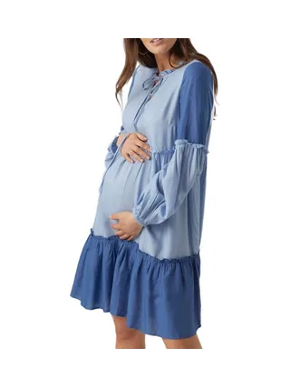 Robe Marine Femme mamalicious Mlzigga 1