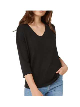 Pull Noir Femme Vero Moda Brianna 3/4 1