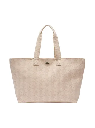 Sac Cabas Beige Femme Lacoste XL Summer 1