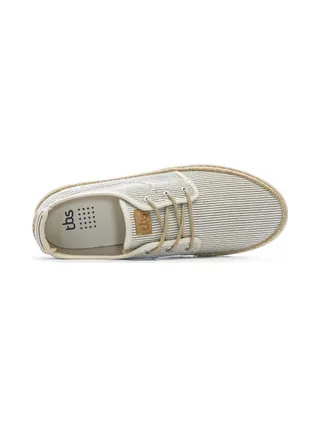 Baskets en Toile Beige/Marine Homme TBS RUKKWAI 4