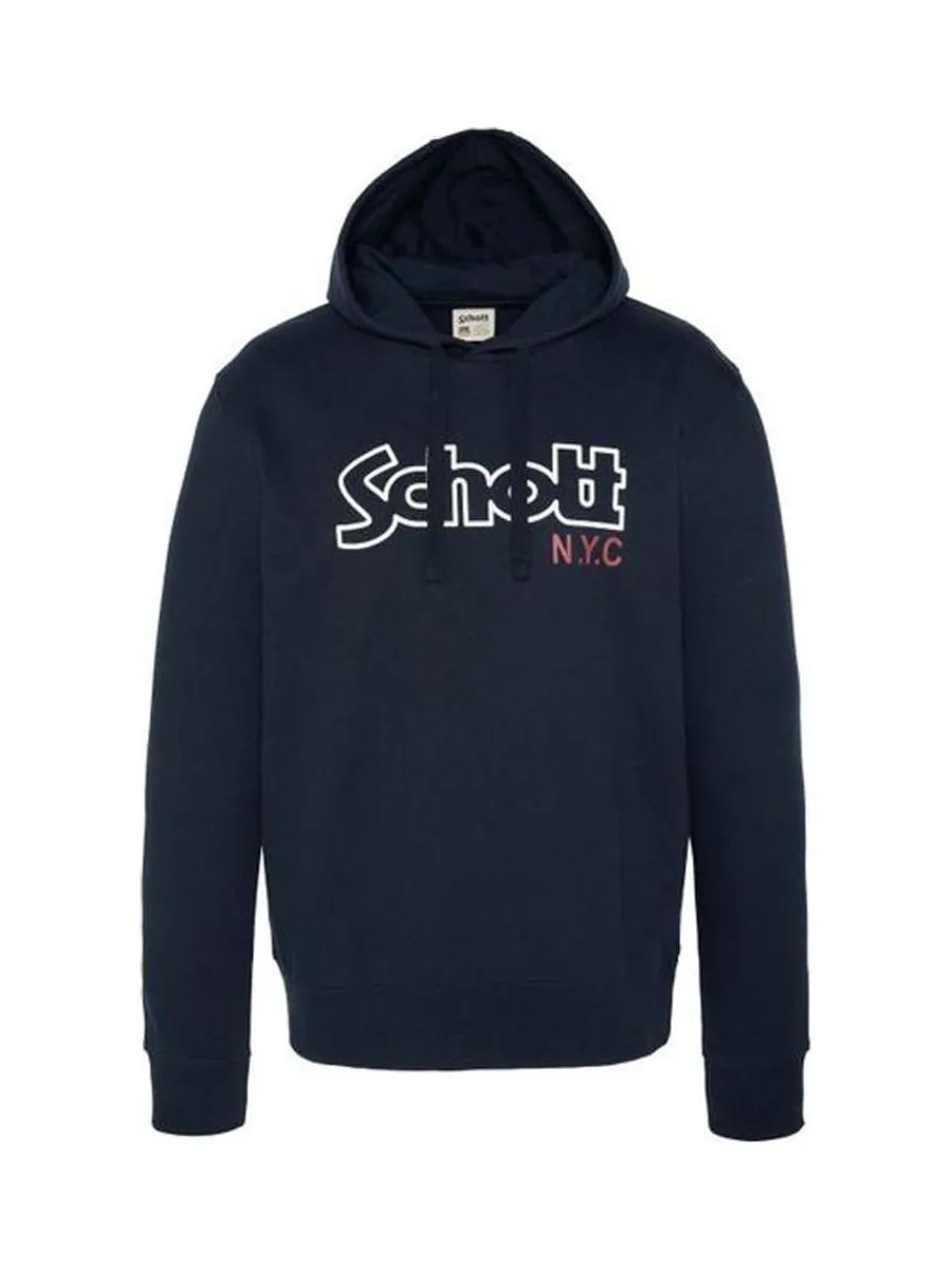 Sweat à capuche Marine Homme Schott Vintage 1