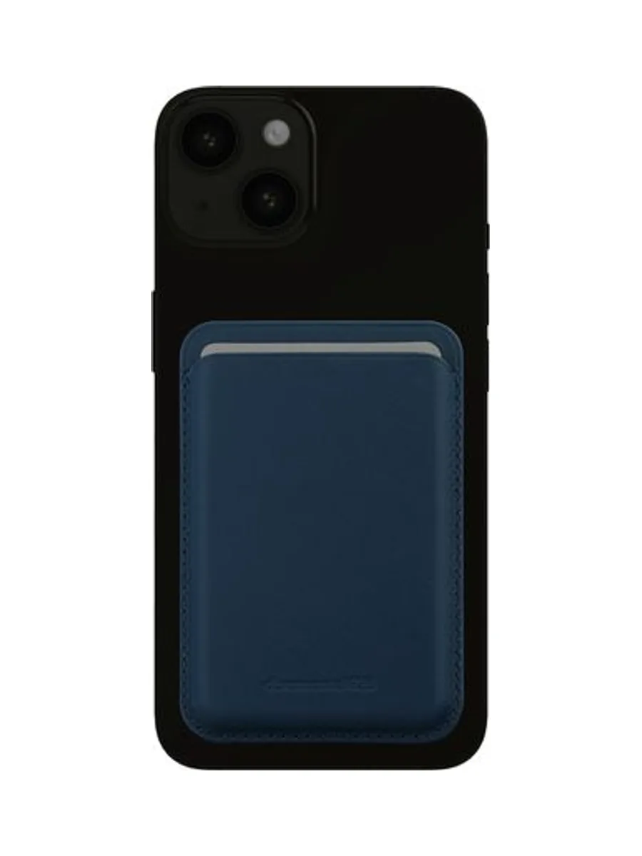 Leather wallet with MagSafe Blue 8