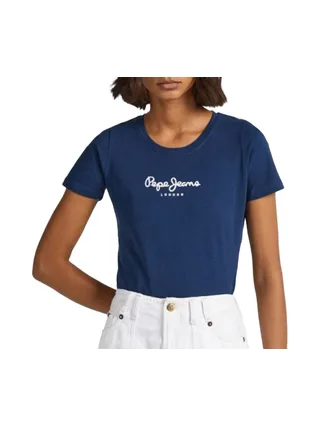 T-Shirt Marine Femme Pepe jeans New Virginia 1 1