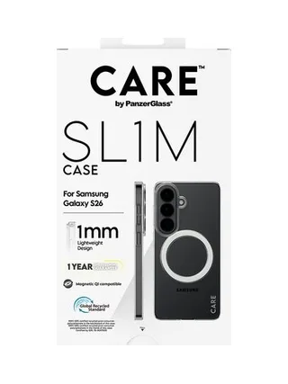 PanzerGlass CARE™ by ® SL1M Case Transparent w. Qi Samsung Galaxy S26 mobile phone case 3
