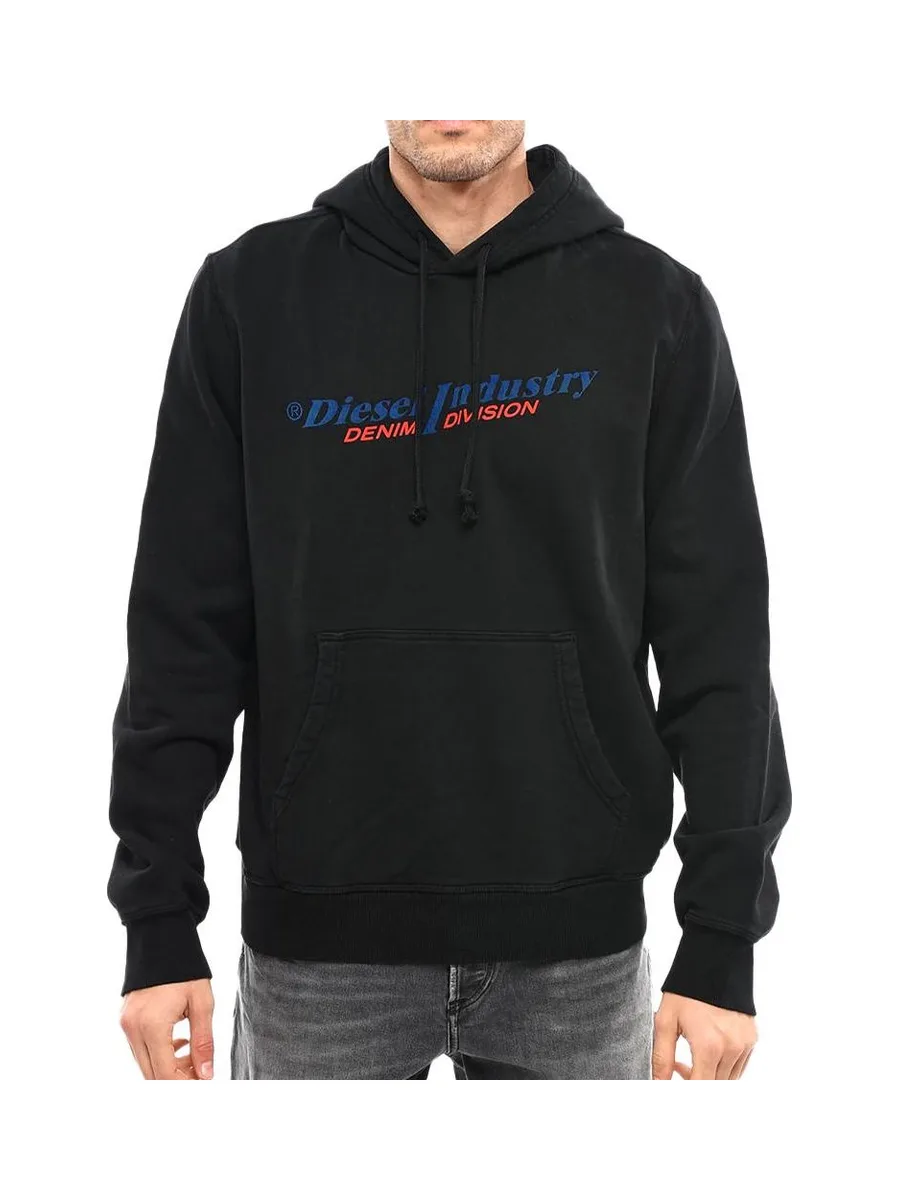 Sweat Noir/Rouge Homme Diesel Felpa 2