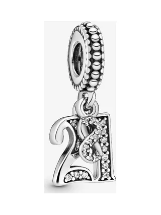 Pandora - Charm Numéro 21 en argent 1