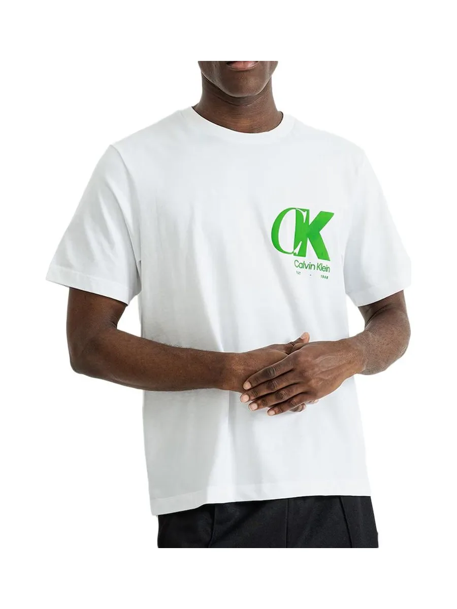 T-shirt Blanc Homme Calvin Klein Jeans Ss 20s Eu 1