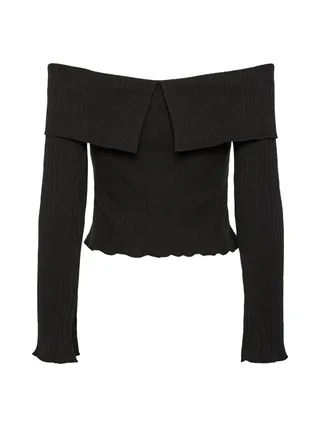 T-Shirt Noir Femme Pieces Jazmine 2