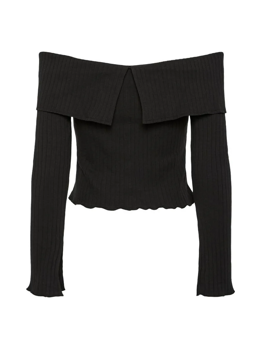 T-Shirt Noir Femme Pieces Jazmine 3