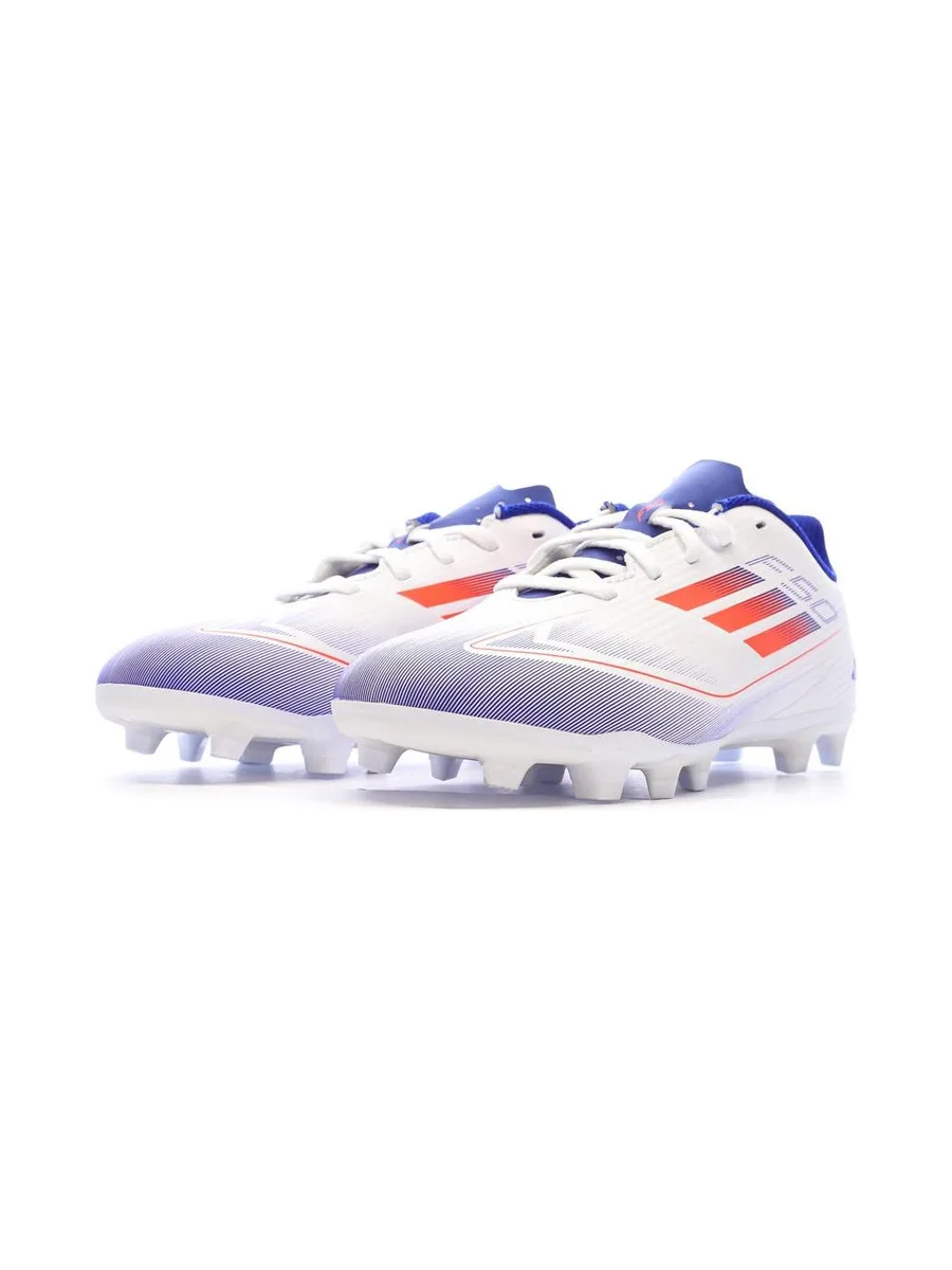 Chaussures de football Blanches/Bleu Garçon Adidas F50 Club Fxg 7