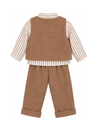 Ensemble Blanc/Camel Garçon P'tit Mome Lucas 2