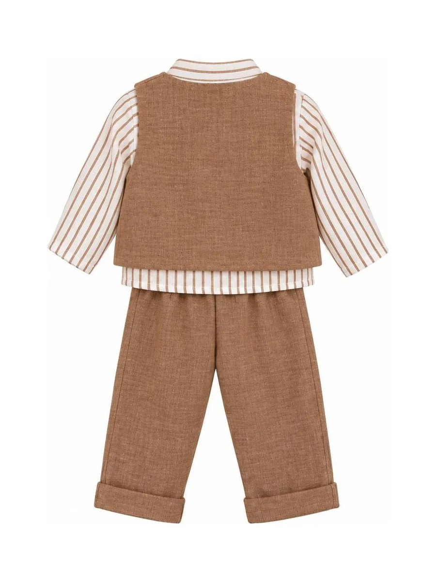 Ensemble Blanc/Camel Garçon P'tit Mome Lucas 3