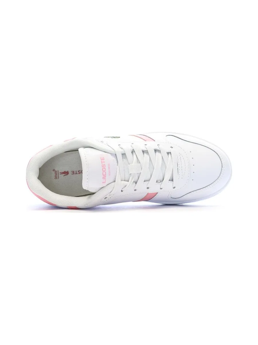 Baskets Blanc/Rose Femme Lacoste T-clip Set 224 4