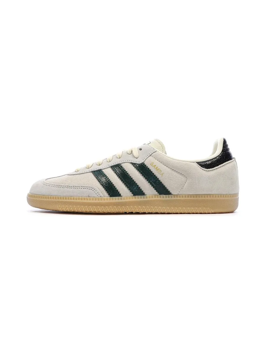 Baskets Écru/Vert Femme Adidas Samba 2