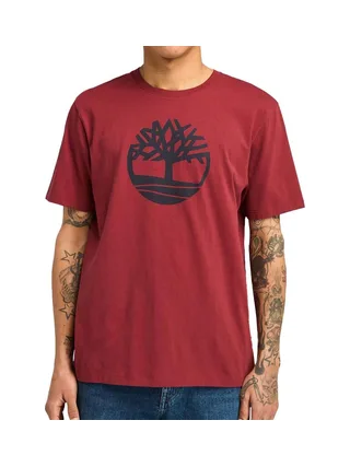 T-Shirt Bordeaux/Noir Homme Timberland Sleeve 1